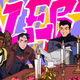 The cartoon cast of Wayne Family Adventures sits around the dinner table with Batman.